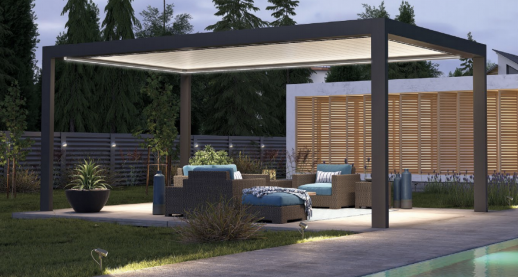 Pergola bioclimatique Alu Floors Scandinavia