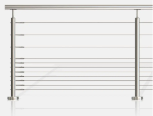 THE RAILING 11 STAINLESS STEEL CABLES ROUND TUBE