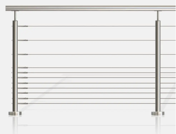 THE RAILING 11 STAINLESS STEEL CABLES ROUND TUBE