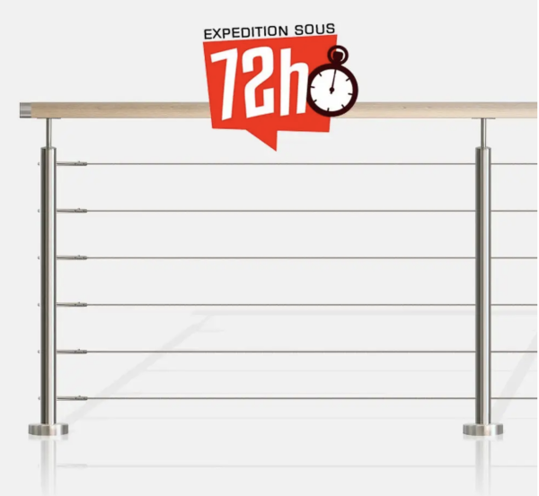 THE 6-CABLE STAINLESS STEEL ROUND TUBE RAILING--