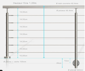 THE 6-CABLE STAINLESS STEEL ROUND TUBE RAILING