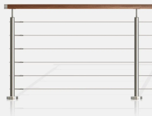 THE GUARDRAIL 6 STAINLESS STEEL ROUND TUBE CABLES.