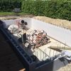 Construction des murs de la piscine