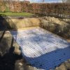 Préparation, coffrage pour la dalle de béton