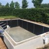 Construction des murs de la piscine
