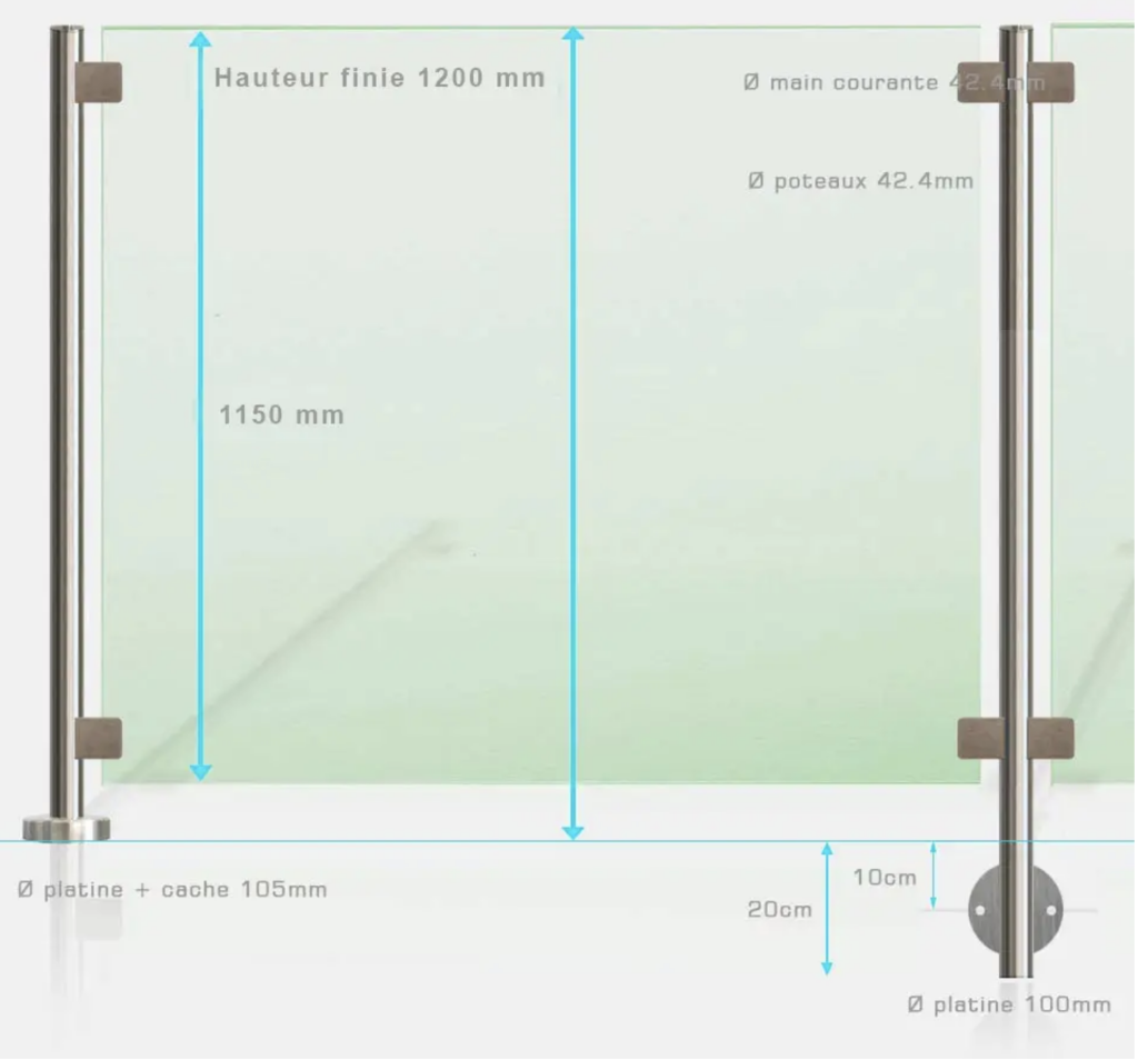 SMC round tube pool fence kit