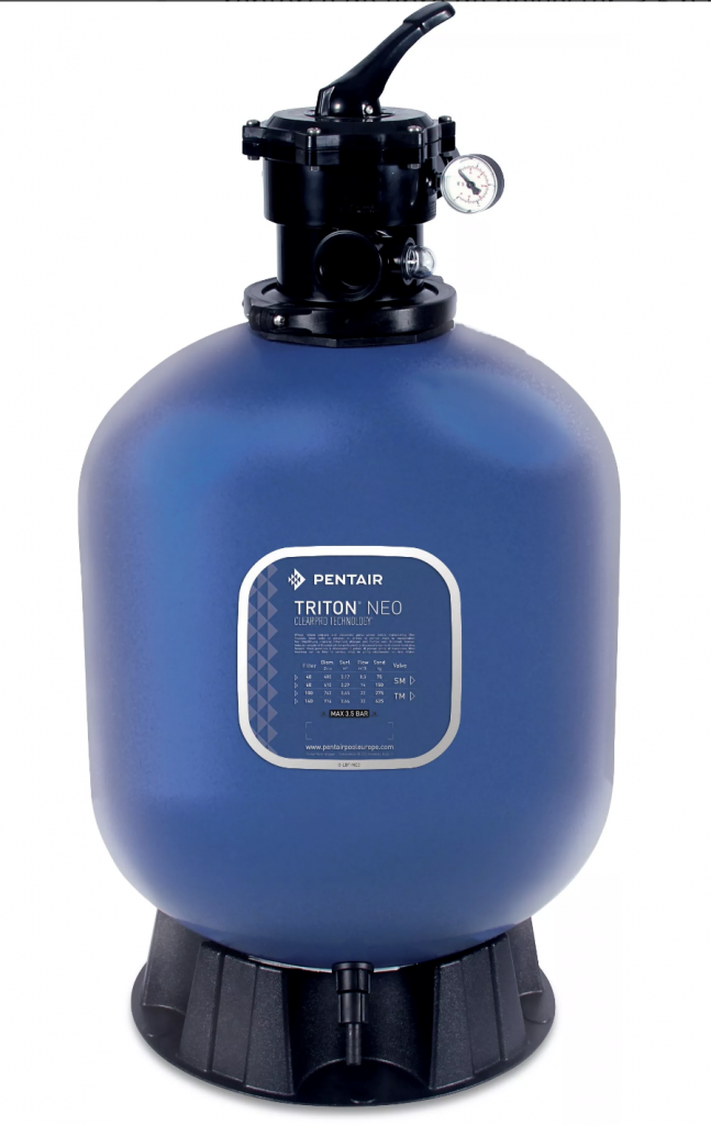 Pentair Triton® NEO-CP -hiekkasuodatin, jossa yläosa