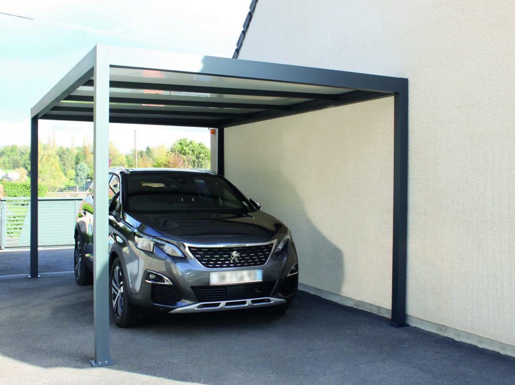 Frittstående carport i aluminium