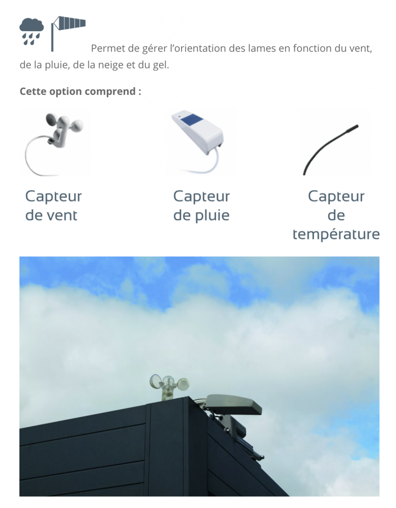 Opção de pérgola bioclimática disponível