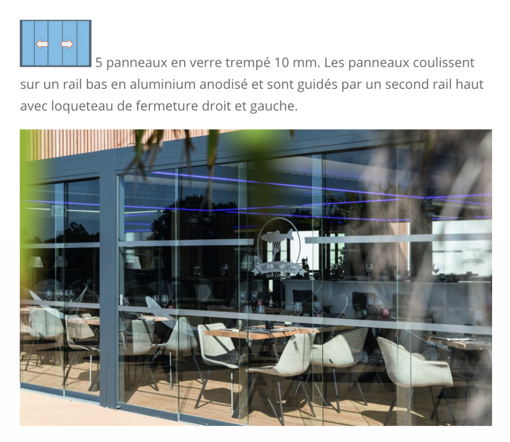 Opção de pérgola bioclimática disponível