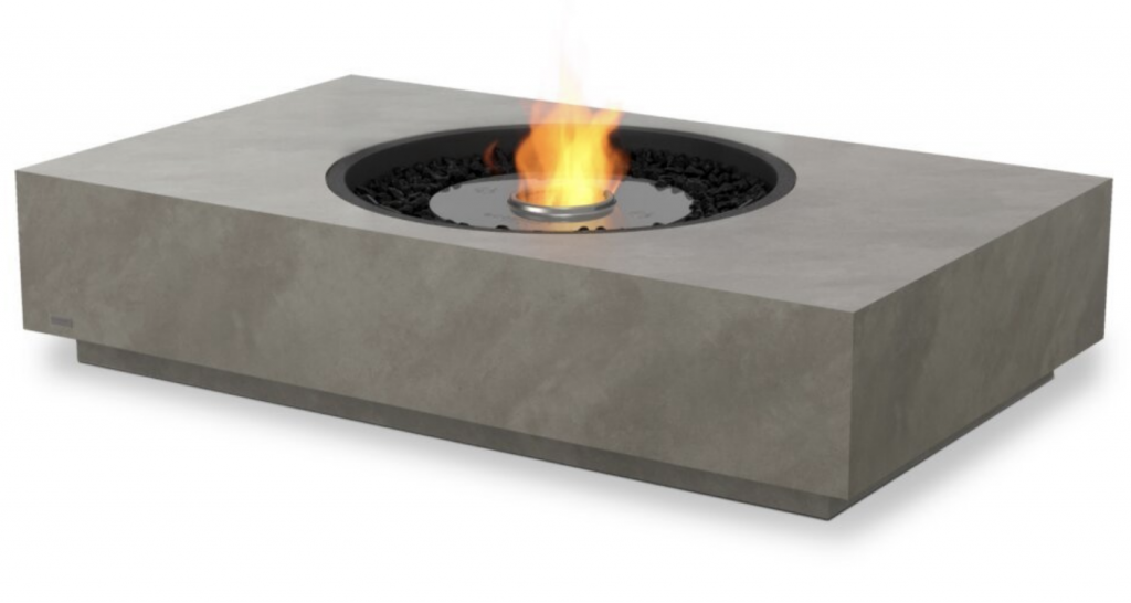 Mesa con chimenea Martini 50 Ecosmart
