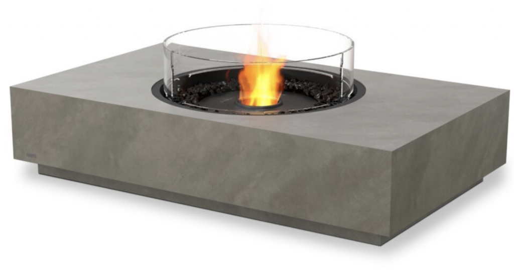 Mesa con chimenea Martini 50 Ecosmart
