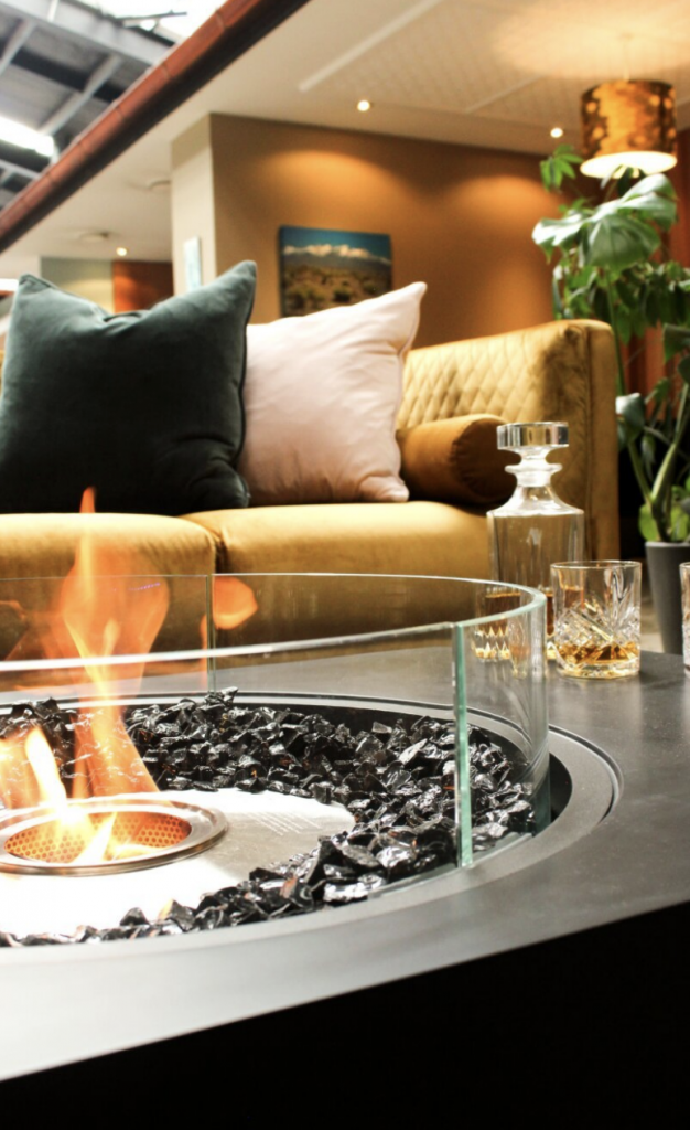 Mesa con chimenea Martini 50 Ecosmart