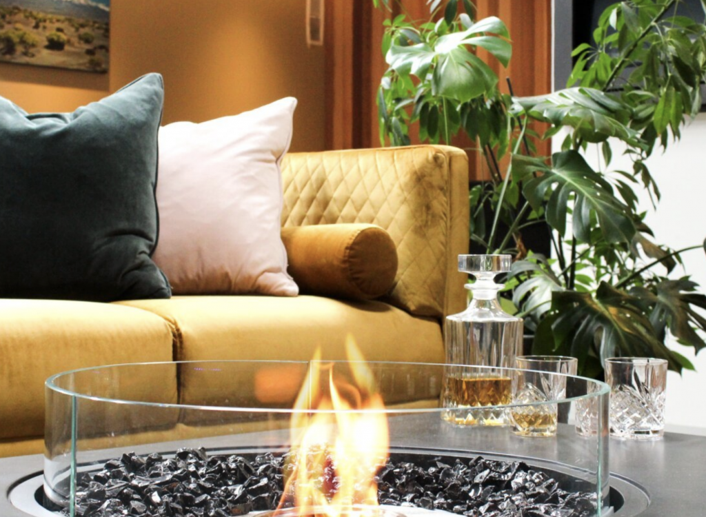 Mesa con chimenea Martini 50 Ecosmart