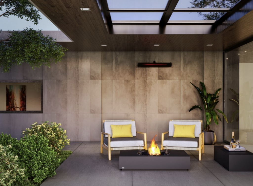 Mesa con chimenea Martini 50 Ecosmart