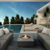 Mesa con chimenea Martini 50 Ecosmart