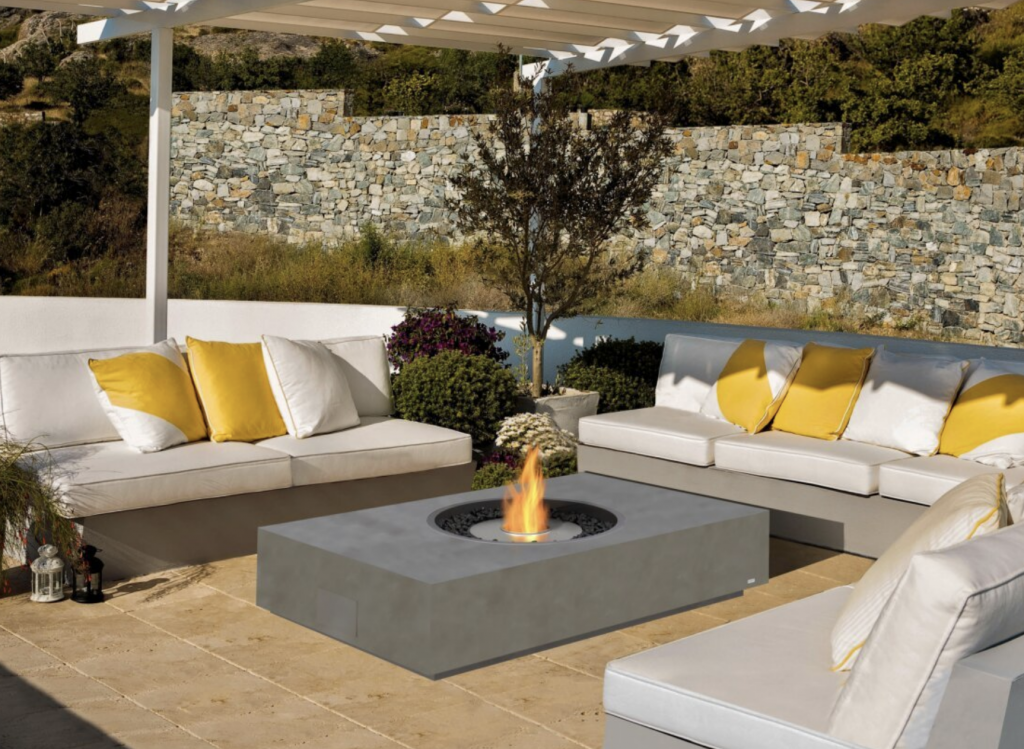 Mesa con chimenea Martini 50 Ecosmart