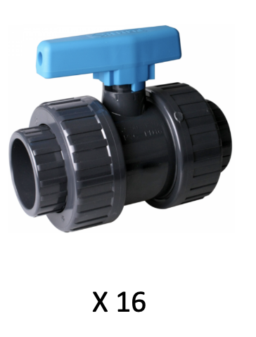 50 mm ventiler, 16 stk. pr. pakke