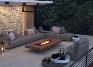 Gin 90 Low Tabletop Fireplace EcoSmart Fire