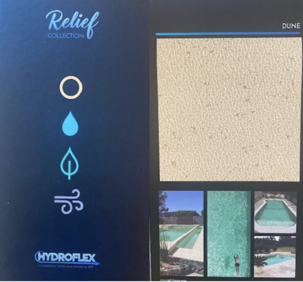Hydroflex RELIEF APF versterkt membraan voor zwembaden