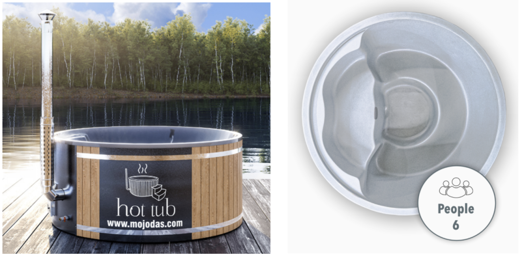 Large Round In Spa with Integrated Heating – MOJODAS – 6 people 