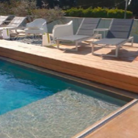 DCLS Terrasse mobile pour piscine et SPA à grande portée