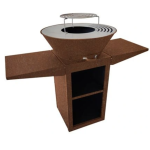 Barbacoa con placa de acero Corten EFP57CO