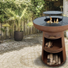 Barbecue rond avec plaque en acier Pure line