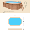 Houten bovengronds zwembad Blue Lagoon, 563 x 352 x 124 cm