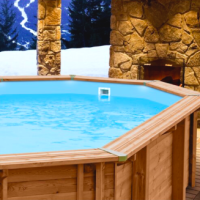 Piscine Hors Sol en Bois Blue Lagoon 563 X 352 X 124 cm