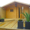 Sauna exterior Harvia Keitele com aquecimento a lenha ou elétrico