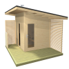 Sauna externa compacta e sólida Harvia