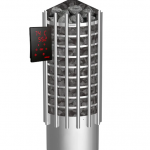 Harvia Glow hörnkamin med HARVIA Xenio CX170 WIFI-styrenhet