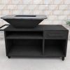 Barbecue avec meuble en acier noir EFP56RECT B
