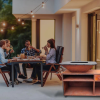 Barbecue avec mobilier en acier Corten EFP56RECT C (2)