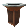 Grand barbecue en acier Corten avec grille EFP56CO