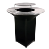 Grand barbecue noir avec plaque en acier EFP56B