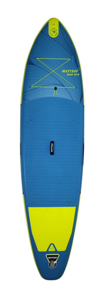 La Wattsup SAR 10'8 è una versatile tavola da paddle gonfiabile progettata per il cruising, il touring e le onde piccole. Le sue dimensioni sono 325 x 84 x 15 cm