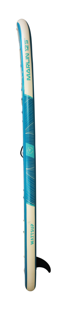 Wattsup Marlin 12'5 opblaasbaar paddleboard voor 2 personen met Drop Stitch-technologie, compatibel met kajaks, ideaal voor peddelen en toeren.