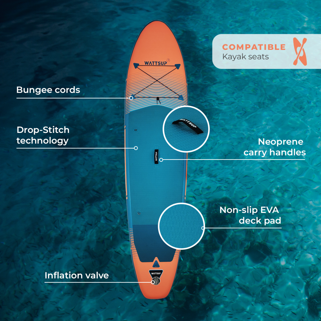 Wattsup F11 Inflatable Paddle Board 335 x 81 x 15 cm,