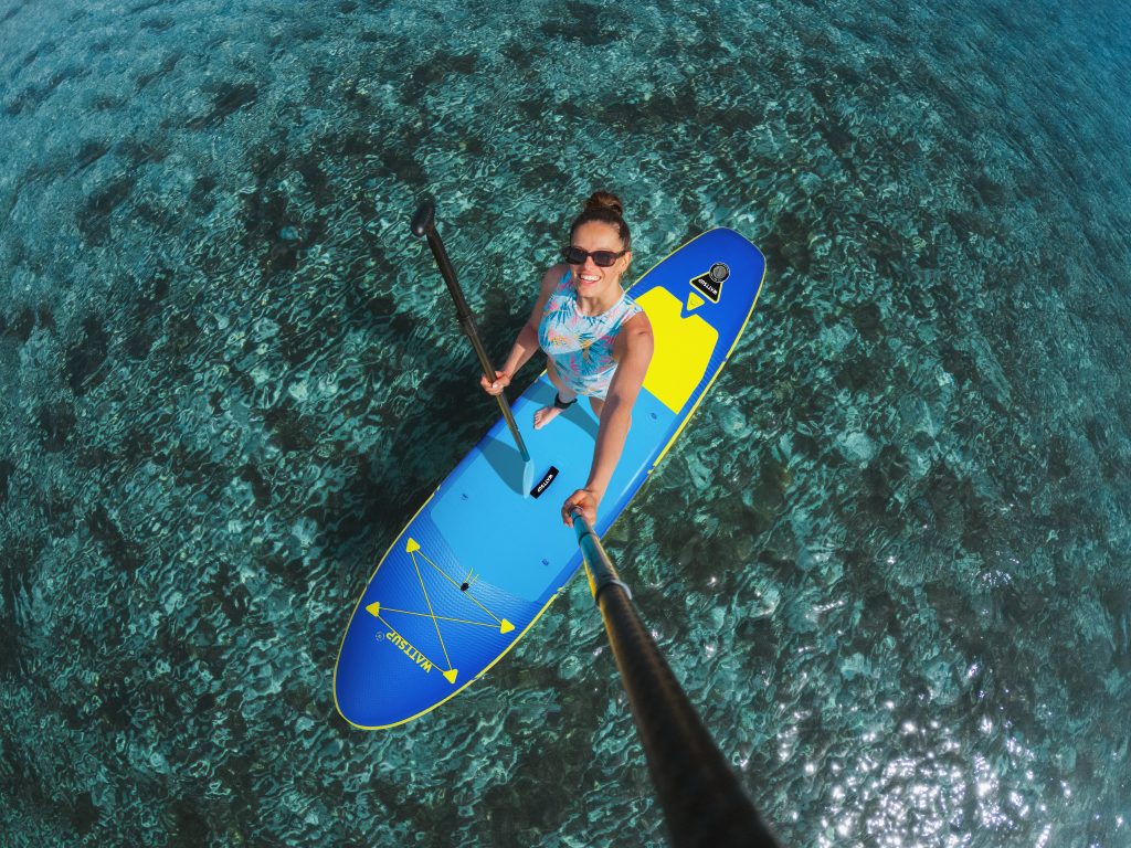 paddle gonflable polyvalent conçu pour offrir stabilité, confort et maniabilité à tous les riders